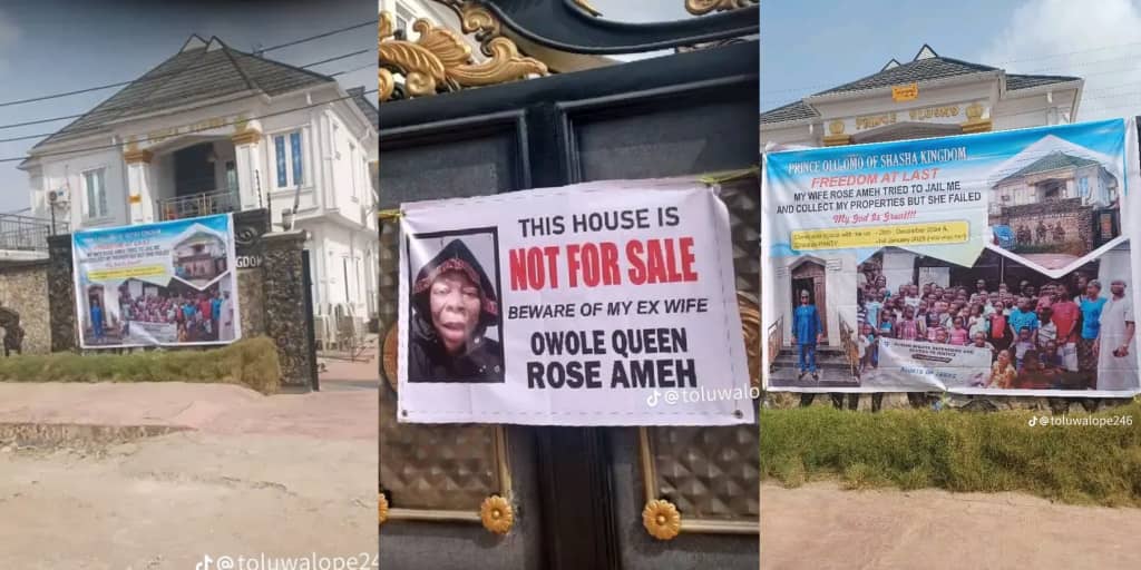 Prince shames ex wife with banner, warns of fraudulent house sale