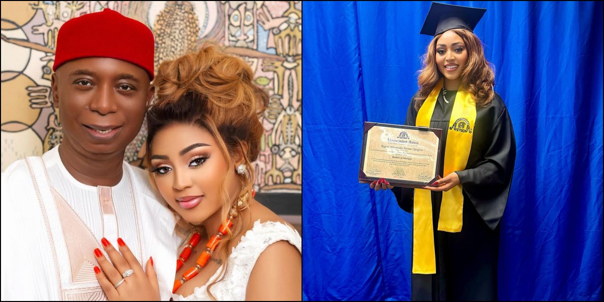 Ned Nwoko celebrates Regina Daniels’ graduation with lovely note