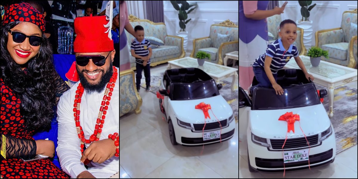 Yul Edochie and Judy Austin’s son gifted Range Rover, days after May Edochie acquired one