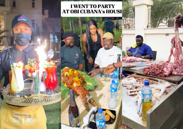 “Money Na Water.”- Obi Cubana Throws Grand House Party, Guests Win $1000 And Bone Straight Hair