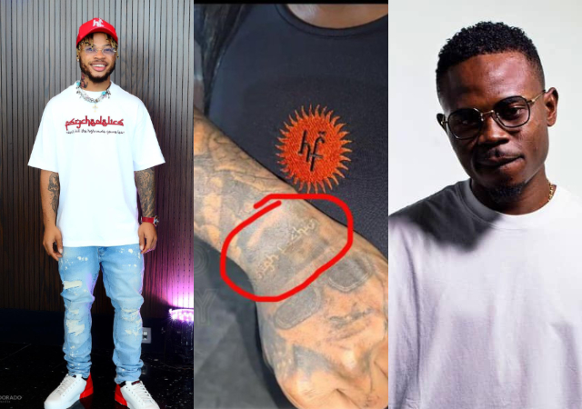 Mixed Reactions As Poco Lee Tattoos Rahman Jago’s Fashion Brand On His Hand