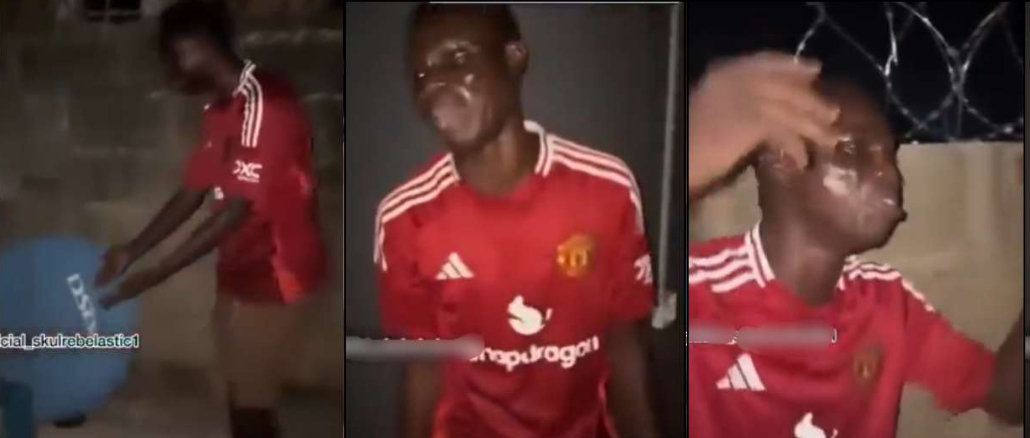 Man U Fan Breaks Down In Tears As His Generator Gets Stolen After He Went To Watch Football –