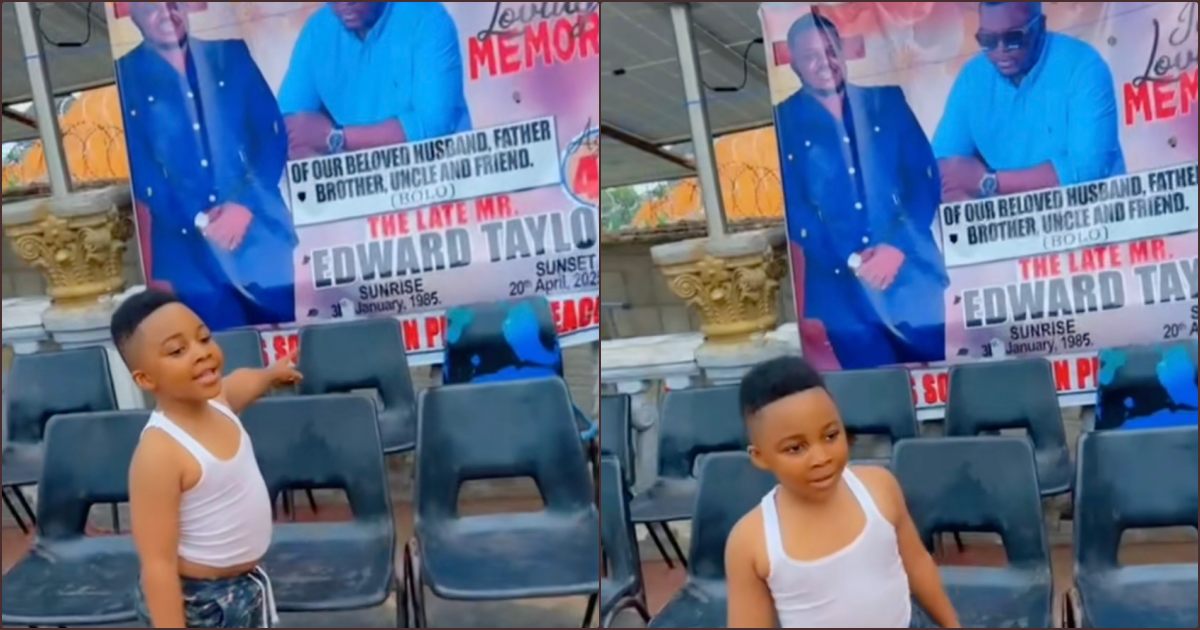 Moment boy mistakes father’s obituary banner for birthday poster